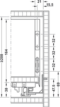 Matrix Box A комплект боковин, серая175x450 мм